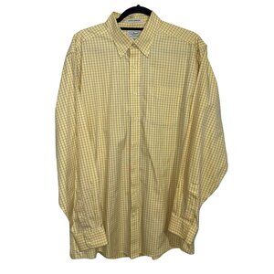 L.L. Bean Wrinkle Resistant 100% Cotton Plaid Long Sleeve Dress Shirt Sz L-Tall